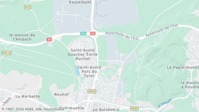 Carte de la zone d'intervention à Saint-Avold