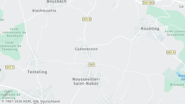 Carte de la zone d'intervention à Nousseviller-Saint-Nabor