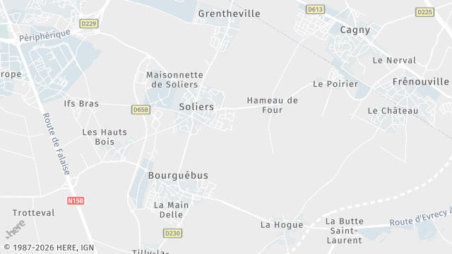 Carte de la zone d'intervention à Soliers