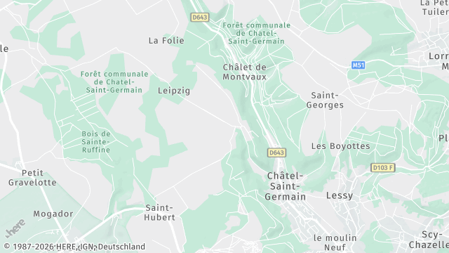 Carte de la zone d'intervention à Châtel-Saint-Germain