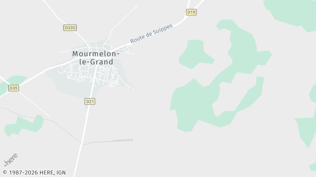Carte de la zone d'intervention à Mourmelon-le-Grand