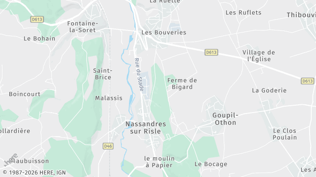 Carte de la zone d'intervention à Nassandres sur Risle