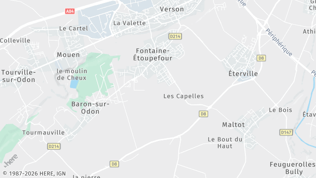 Carte de la zone d'intervention à Fontaine-Étoupefour