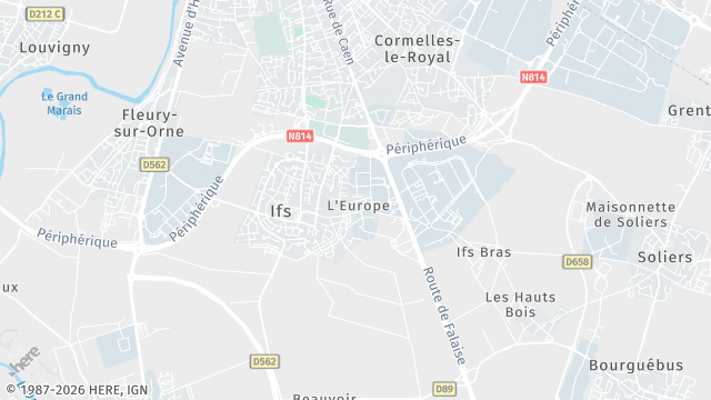 Carte de la zone d'intervention à Ifs