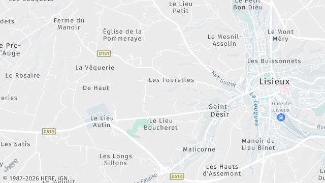 Carte de la zone d'intervention à Saint-Désir