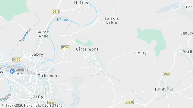 Carte de la zone d'intervention à Giraumont