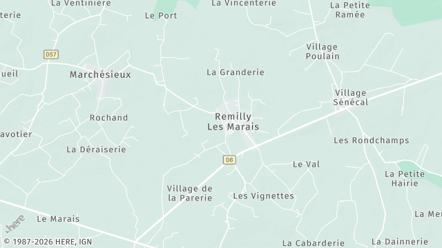 Carte de la zone d'intervention à Remilly Les Marais