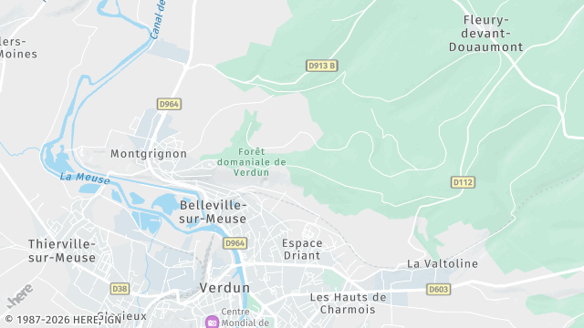 Carte de la zone d'intervention à Belleville-sur-Meuse