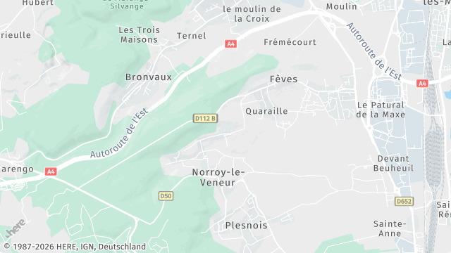 Carte de la zone d'intervention à Fèves