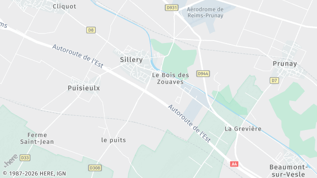 Carte de la zone d'intervention à Sillery