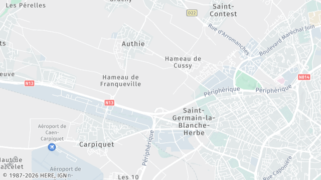 Carte de la zone d'intervention à Saint-Germain-la-Blanche-Herbe