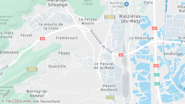 Carte de la zone d'intervention à Semécourt