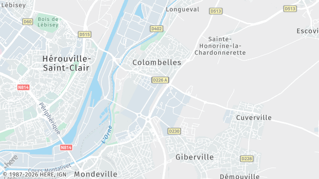 Carte de la zone d'intervention à Colombelles