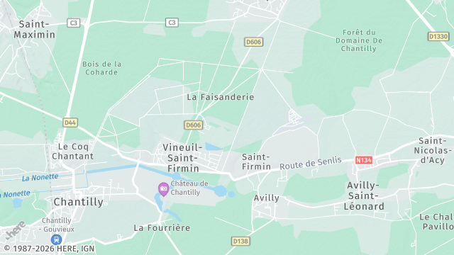 Carte de la zone d'intervention à Vineuil-Saint-Firmin