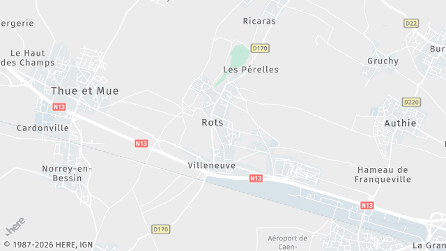 Carte de la zone d'intervention à Rots