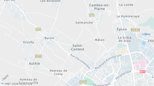 Carte de la zone d'intervention à Saint-Contest