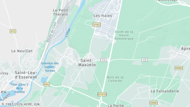 Carte de la zone d'intervention à Saint-Maximin