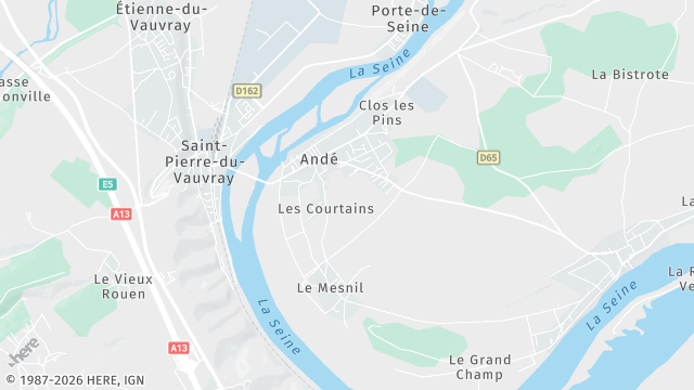 Carte de la zone d'intervention à Andé