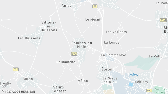 Carte de la zone d'intervention à Cambes-en-Plaine