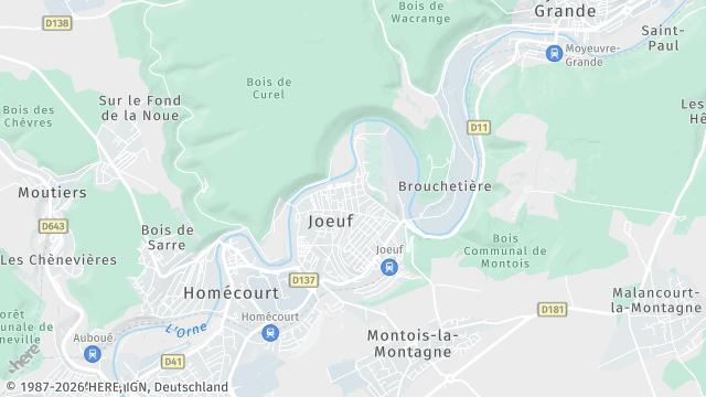 Carte de la zone d'intervention à Jœuf