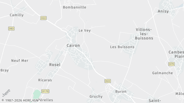 Carte de la zone d'intervention à Cairon