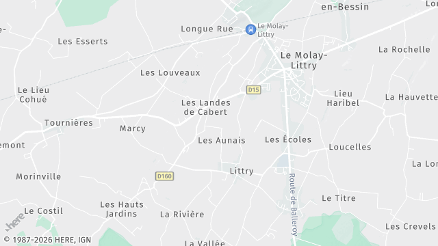 Carte de la zone d'intervention à Le Molay-Littry