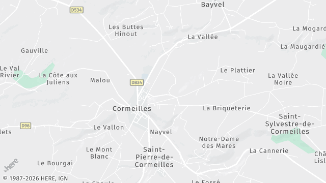 Carte de la zone d'intervention à Cormeilles