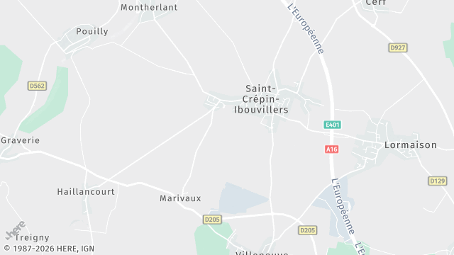 Carte de la zone d'intervention à Saint-Crépin-Ibouvillers