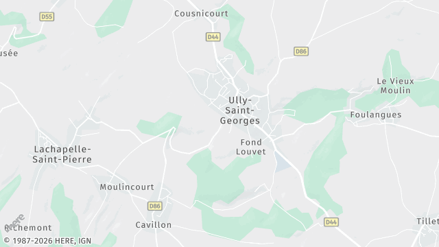 Carte de la zone d'intervention à Ully-Saint-Georges