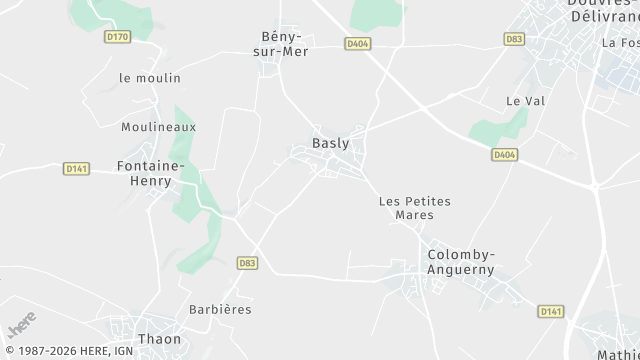Carte de la zone d'intervention à Basly