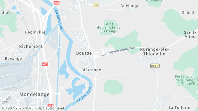 Carte de la zone d'intervention à Bousse