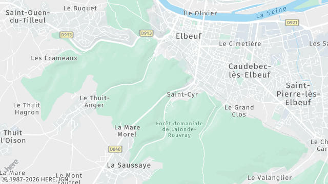 Carte de la zone d'intervention à Elbeuf