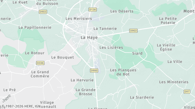 Carte de la zone d'intervention à La Haye
