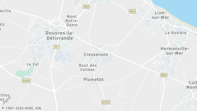 Carte de la zone d'intervention à Cresserons