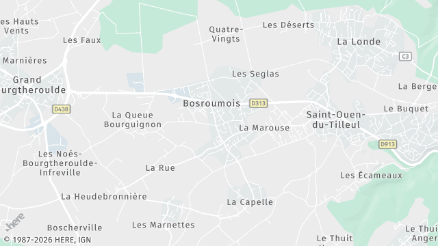 Carte de la zone d'intervention à Bosroumois