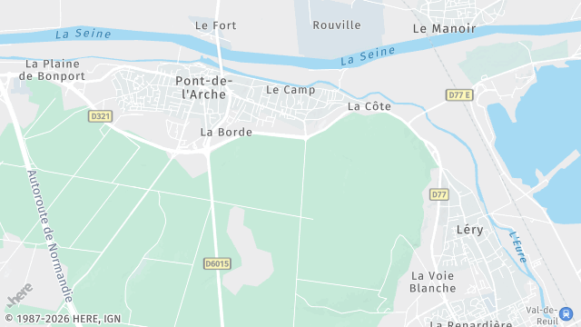 Carte de la zone d'intervention à Les Damps