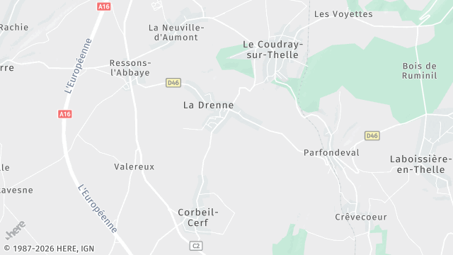 Carte de la zone d'intervention à La Drenne
