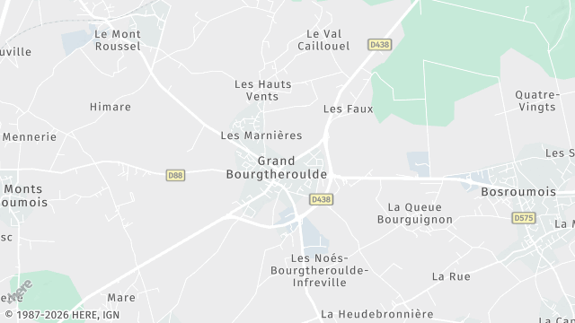 Carte de la zone d'intervention à Grand Bourgtheroulde