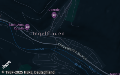Heizung Map of Ingelfingen