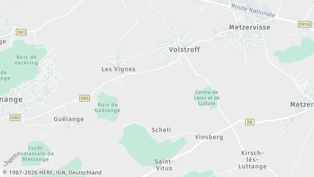 Carte de la zone d'intervention à Volstroff