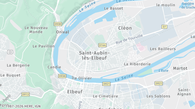 Carte de la zone d'intervention à Saint-Aubin-lès-Elbeuf