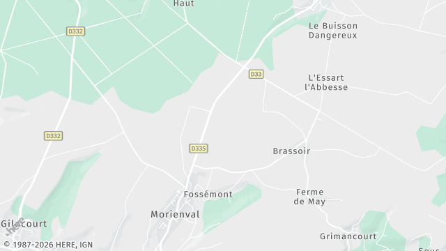 Carte de la zone d'intervention à Morienval