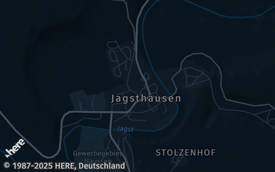 Heizung Map of Jagsthausen bei Heilbronn