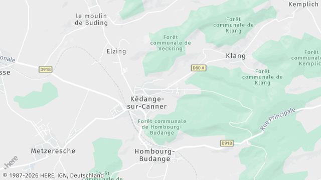 Carte de la zone d'intervention à Kédange-sur-Canner
