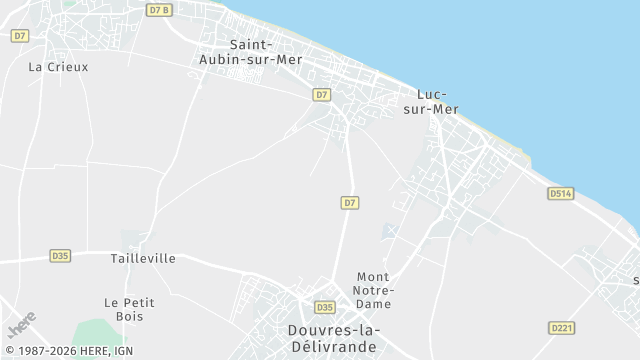 Carte de la zone d'intervention à Langrune-sur-Mer