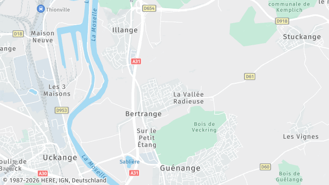 Carte de la zone d'intervention à Bertrange