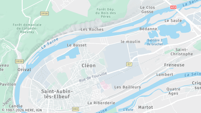 Carte de la zone d'intervention à Cléon