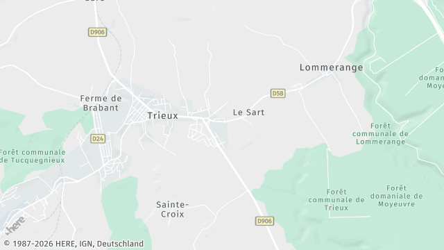 Carte de la zone d'intervention à Trieux