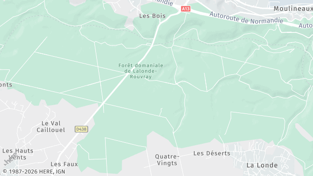 Carte de la zone d'intervention à La Londe
