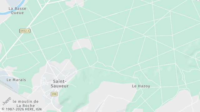 Carte de la zone d'intervention à Saint-Sauveur